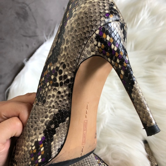 Vince Camuto leather heels snake like - Picture 11 of 17